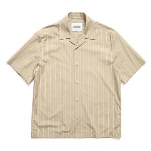 JIL SANDER ジルサンダー オープンカラー ストライプシャツ J22DL0362 J45329 半袖シャツ メンズ