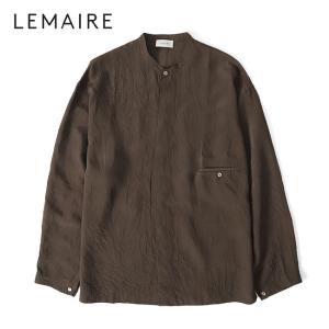 LEMAIRE ルメール シルクタッチ スタンドカラー ボクシーシャツ SH1076 LF1024 ...