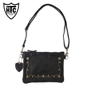 HTC BLACK エイチティーシーブラック スタッズ ラウンドファスナー