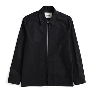 JIL SANDER ジルサンダー コットンポプリン ジップ シャツジャケット J22DL0249 J45002 黒 ブラック メンズ