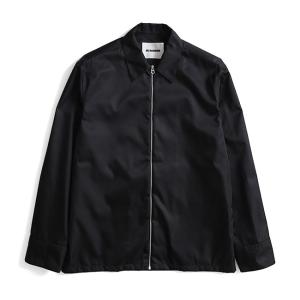 [TIME SALE] JIL SANDER ジルサンダー ナイロンツイル ジップ シャツジャケット J22DL0301 J70147 黒 ブラック メンズ