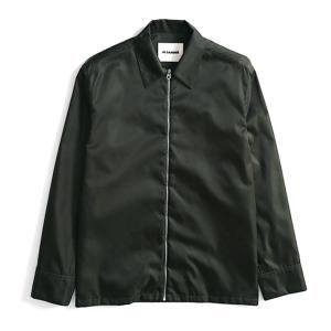 [TIME SALE] JIL SANDER ジルサンダー ナイロンツイル ジップ シャツジャケット J22DL0301 J70147 オリーブ カーキ メンズ