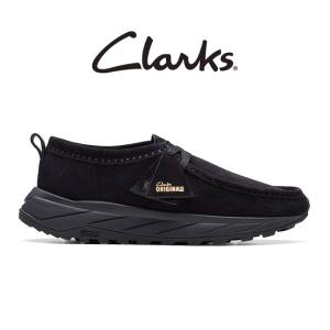 CLARKS クラークス Wallabee Eden Lo ワラビーエデンロー スエードレザー モカシンシューズ 26175680 黒 メンズ｜golden-state