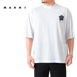 MARNI マルニ ブラックデイジー ロゴTシャツ HUMU0229P2USCT09 花柄