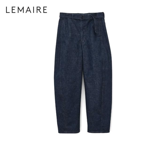 LEMAIRE ルメール インディゴデニム ツイスト ベルテッドパンツ PA326 LD068 ジー...