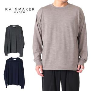 RAINMAKER レインメーカー ウォッシャブル メリノウール クルーネック ニットセーター RM...