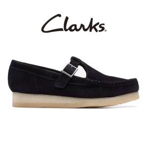 Clarks クラークス WALLABEE T BAR ワラビー Tバーストラップ ローファー 26175666 黒 レディース｜golden-state