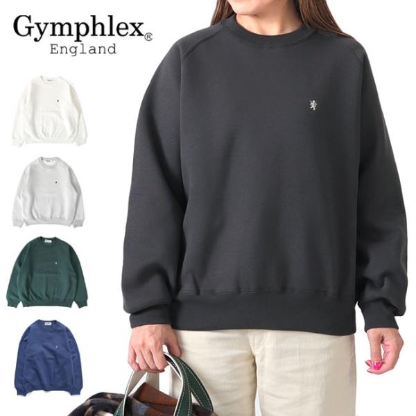 GYMPHLEX ジムフレックス スウィングスリーブ 刺繍ロゴ プルオーバー スウェット GY-C0...