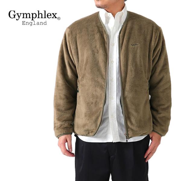 [SALE] GYMPHLEX ジムフレックス ジップアップ ノーカラー フリースジャケット J-1...
