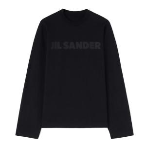 JIL SANDER ジルサンダー ロゴ ロンT J21GC0167 J20243 長袖Tシャツ 黒 ブラック メンズ