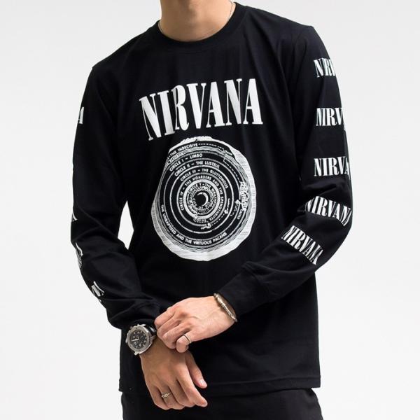 ニルヴァーナ Tシャツ nirvana tシャツ 長袖 ニルバーナ ロンt ロングtシャツ バンドt...