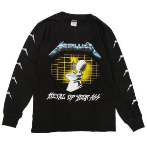 メタリカ  Tシャツ 長袖 ロンT metallica Tシャツ ロングスリーブ ヘビメタTシャツ バンドTシャツ ロックTシャツ スカル Metal Up Your Ass Kill 'Em All