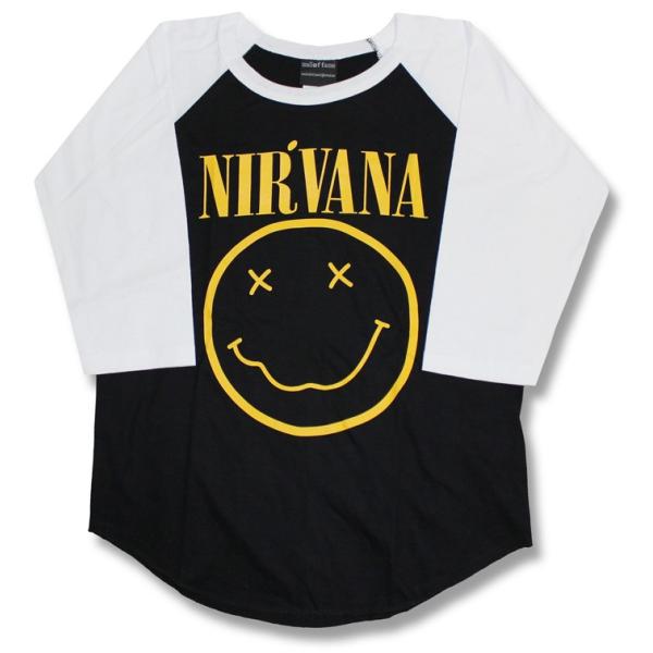 バンドTシャツ ロックTシャツ ニルバーナ ニルヴァーナ Nirvana ラグラン Tシャツ ベース...