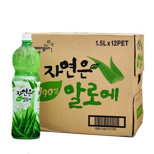 韓国 ウンジン アロエジュース 1.5L 12本 　韓国飲料 aloe