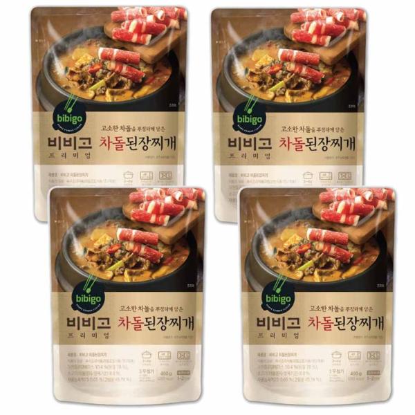 ビビゴ 牛肉テンジャンチゲ 460g 4袋セット  　味噌チゲ レンジ クッパ 韓