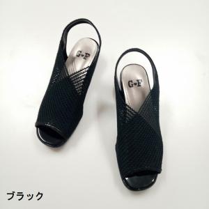 サンダル メッシュ ストレッチ素材 涼しげ バ...の詳細画像1