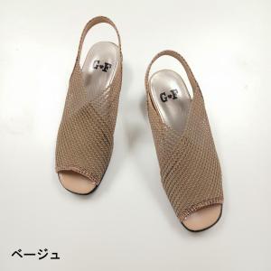 サンダル メッシュ ストレッチ素材 涼しげ バ...の詳細画像5