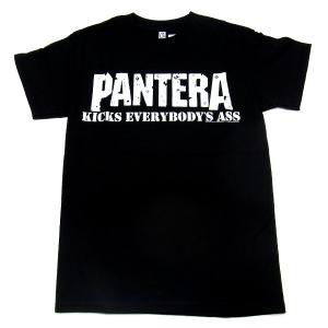 PANTERA パンテラ LOGO T-SHIRTS ロゴ プリント Ｔシャツ メンズ レディース ブラック バンドT｜goldentijuana