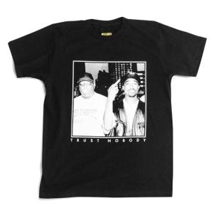 2PAC & BIGGIE トゥーパック ビギー PAPAVELI T-SHIRTS パパベリ Ｔシャツ ノトーリアス ブラック メンズ レディース｜goldentijuana