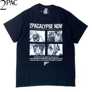 2PAC 2パック 2PACALYPSE NOW T-SHIRTS tupac オフィシャル プリント Ｔシャツ メンズ レディース ブラック｜goldentijuana