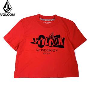 SALE VOLCOM WOMENS ボルコム ウィミンズ B3511908 STONE GROWN T-SHIRTS ストーン グロウン Tシャツ レッド レディース セール｜goldentijuana