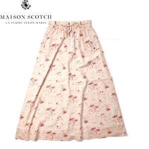 SALE MAISON SCOTCH メゾン スコッチ ALOHA LONG SKIRT アロハ ロング スカート レディース ピンク セール｜goldentijuana