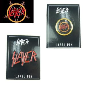 SLAYER スレイヤー OFFICIAL PIN BADGE オフィシャル ピンバッチ バッジ メンズ レディース 2タイプ｜goldentijuana