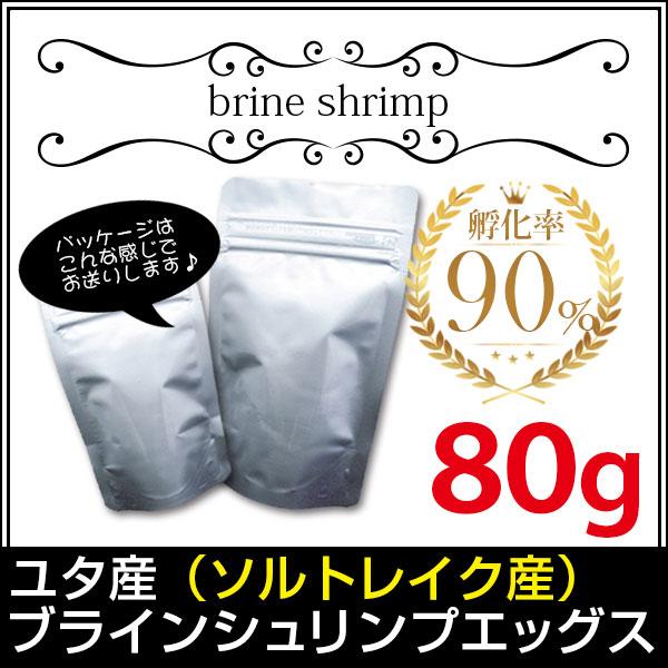 (送料無料※メール便N) ユタ産（ソルトレイク産）ブラインシュリンプエッグス　孵化率90％　80g＜...