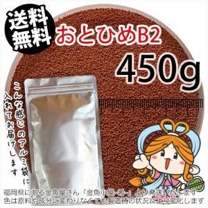 沈降性(沈下性)日清丸紅飼料おとひめB2(0.36〜0.62mm)450g小分け品◆アルミ◆(メール便／金魚小屋-希-福岡／3日)500gから規格変更｜goldfish-ki