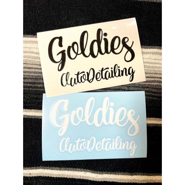 Goldies Auto Detailing STICKER 横幅約14.5cm