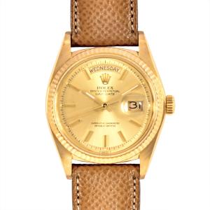 ロレックス ROLEX 1803 デイデイト 7桁 40番台 腕時計 自動巻 シャンパン文字盤 K18YG 金無垢 メンズ