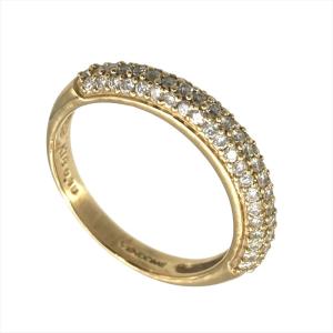 ヴァンドーム青山 Vandome Aoyama パヴェダイヤ リング 指輪 ダイヤモンド 0.36ct 約11号 K18 3.0g ゴールド レディース