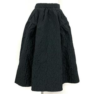 マーロンエノンフィ MARONENONFEE フレア ボリューム スカート ジャガード ブラック 36 レディース