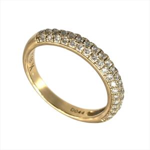 ヴァンドーム青山 Vandome Aoyama パヴェ リング 指輪 ダイヤモンド 0.44ct 約9号 K18PG 2.4g レディース