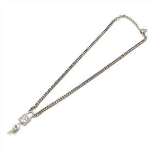 オールドディオール 南京錠型 ネックレス ロゴ 喜平チェーン ゴールド系 鍵