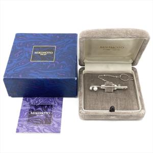 MIKIMOTO パール付き ネクタイピンとカフスセット（未使用） 未使用・箱付き】ミキモト MIKIMOTO パール カフス タイピン