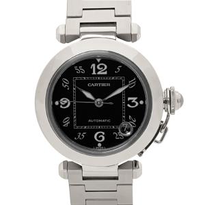 カルティエ Cartier 2324(W31043M7) パシャC 腕時計 ブラック文字盤 SS ボーイズ