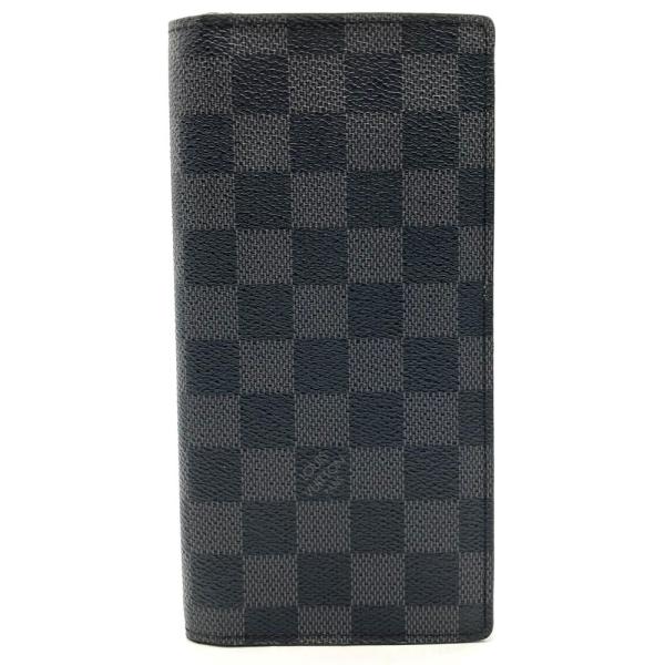 ルイヴィトン LOUIS VUITTON ポルトフォイユブラザ 長財布 ダミエ グラフィット ブラッ...