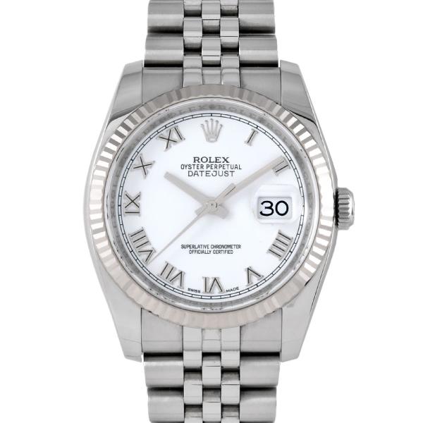 ロレックス ROLEX 116234 デイトジャスト ランダム 腕時計 自動巻 ホワイト文字盤 WG...