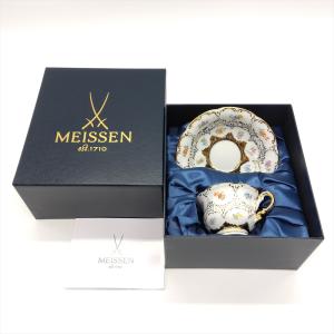 Meissen◇カップ&ソーサー/WHT/てんとう虫とクローバー : セカンド