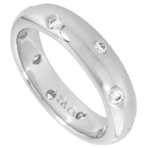 極美品 オールドティファニー ドッツ ダイヤ リング 12.5号 Pt950 極美品 オールドティファニー ドッツ ダイヤ リング 12.5号 Pt950