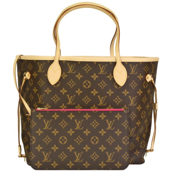 ルイヴィトン LOUIS VUITTON ネヴァーフル MM ポーチ付き トートバッグ モノグラム ...