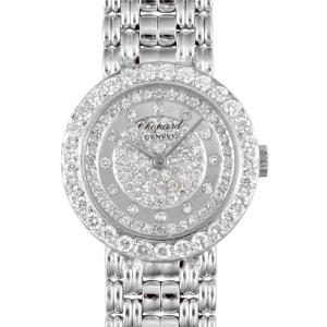 ショパール Chopard ダイヤベゼル ダイヤインデックス K18WG レディース クォーツ 時計...