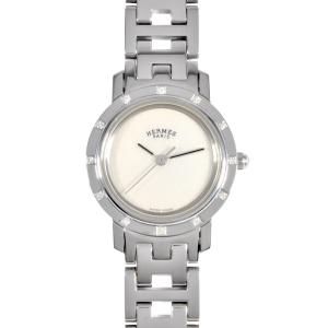 HERMÈS クォーツ腕時計 シルバー クリッパー　ダイヤベゼル　CP1.230 HERMES エルメス CP1.230 クリッパー ダイヤベゼル クォーツ