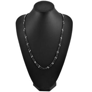 計21ct！K18WG ブラックダイヤモンドクロス＆チェーンネックレス
