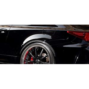 レクサス RC F 純正 リアフェンダーモール　黒 212　裏面加工済　流用に レクサス RC F 純正 リアフェンダーモール 黒 212 裏面加工済