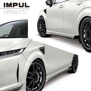 IMPUL インパル オーラ AURA FE13/FSNE13 標準車用 サイドステップ 塗り分け塗装済品 ボディカラー ピュアホワイトパールQAC / 塗分カラー ブラックKH3｜goldrush-store