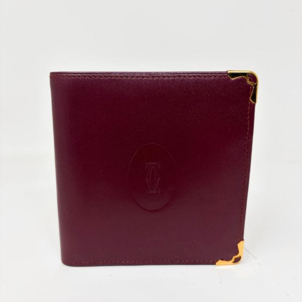 Cartier カルティエ マストライン 2つ折財布 ボルドー