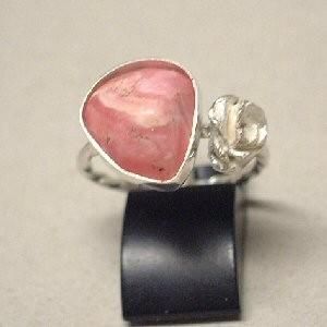 シルバー　インカローズ（ロードクロサイト）リング　　dsr179j