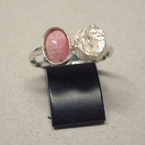 シルバー　インカローズ（ロードクロサイト）リング　　dsr181j